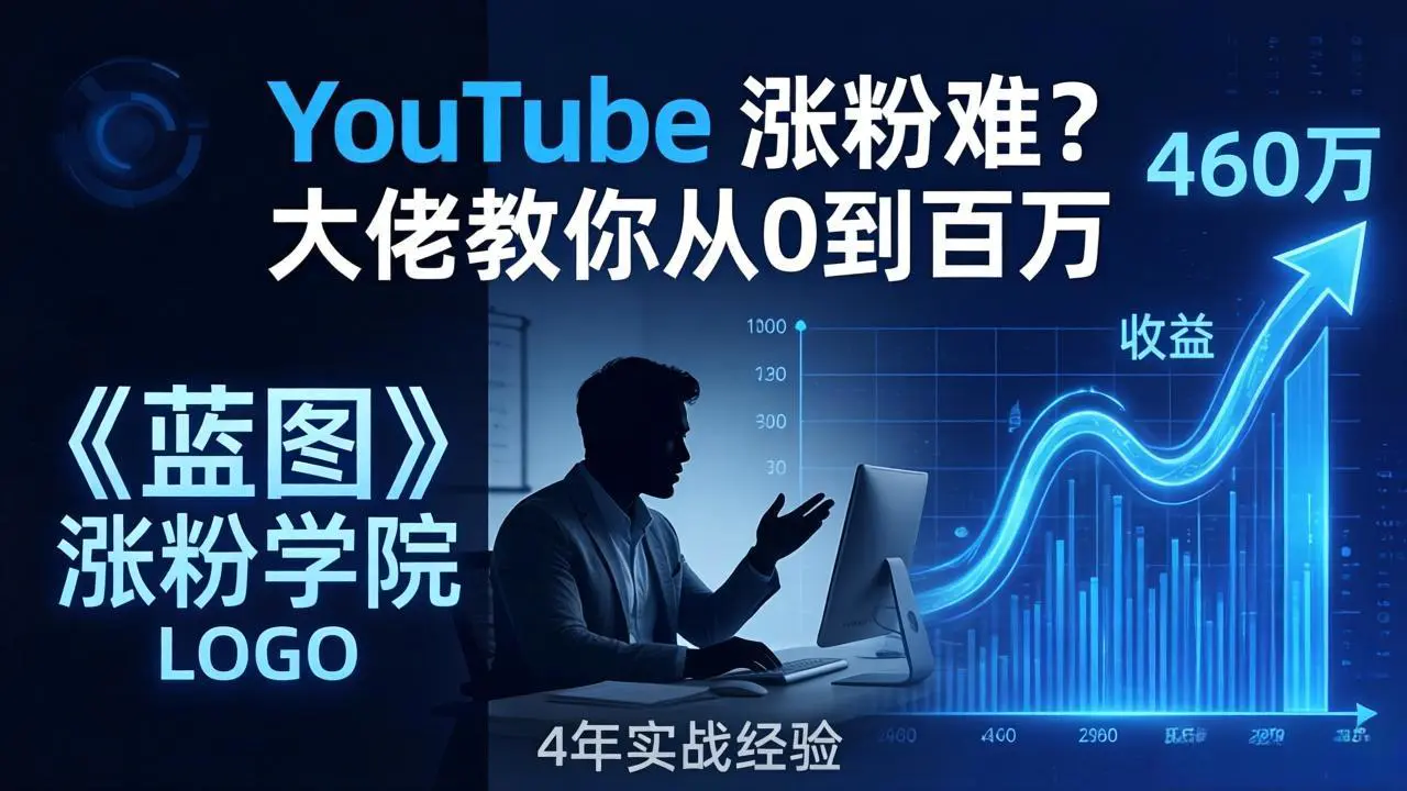 YouTube 涨粉难？《蓝图涨粉学院》：4 年赚 460 万的大佬教策略，从0到百万有路径！-冒泡网