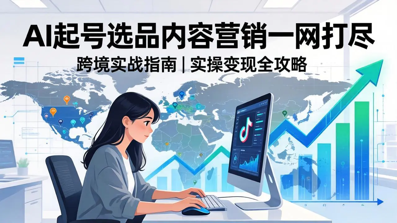 2026 TikTok 跨境AI实操：从零基础到变现全流程，AI起号选品内容营销一网打尽-冒泡网