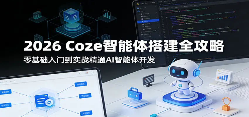 2026 Coze智能体搭建全攻略：零基础入门到实战精通AI智能体开发-冒泡网
