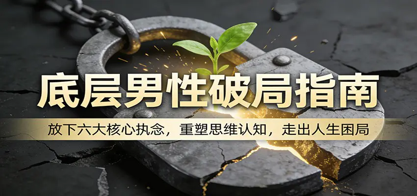 底层男性破局指南：放下六大核心执念，重塑思维认知，走出人生困局-冒泡网