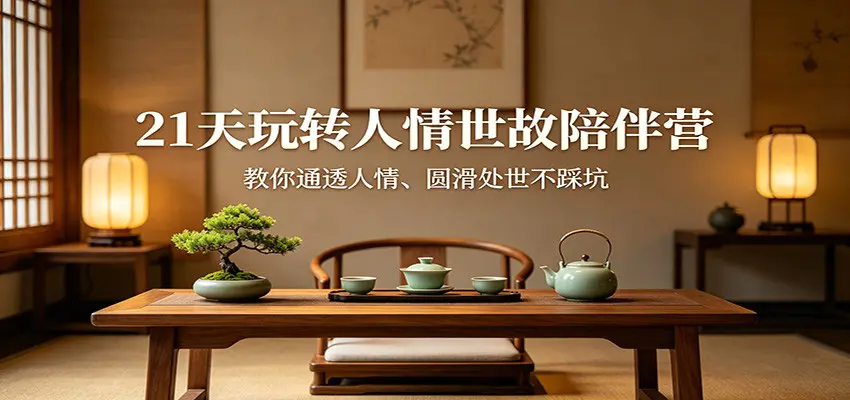 21天玩转人情世故陪伴营：教你通透人情、圆滑处世不踩坑-冒泡网
