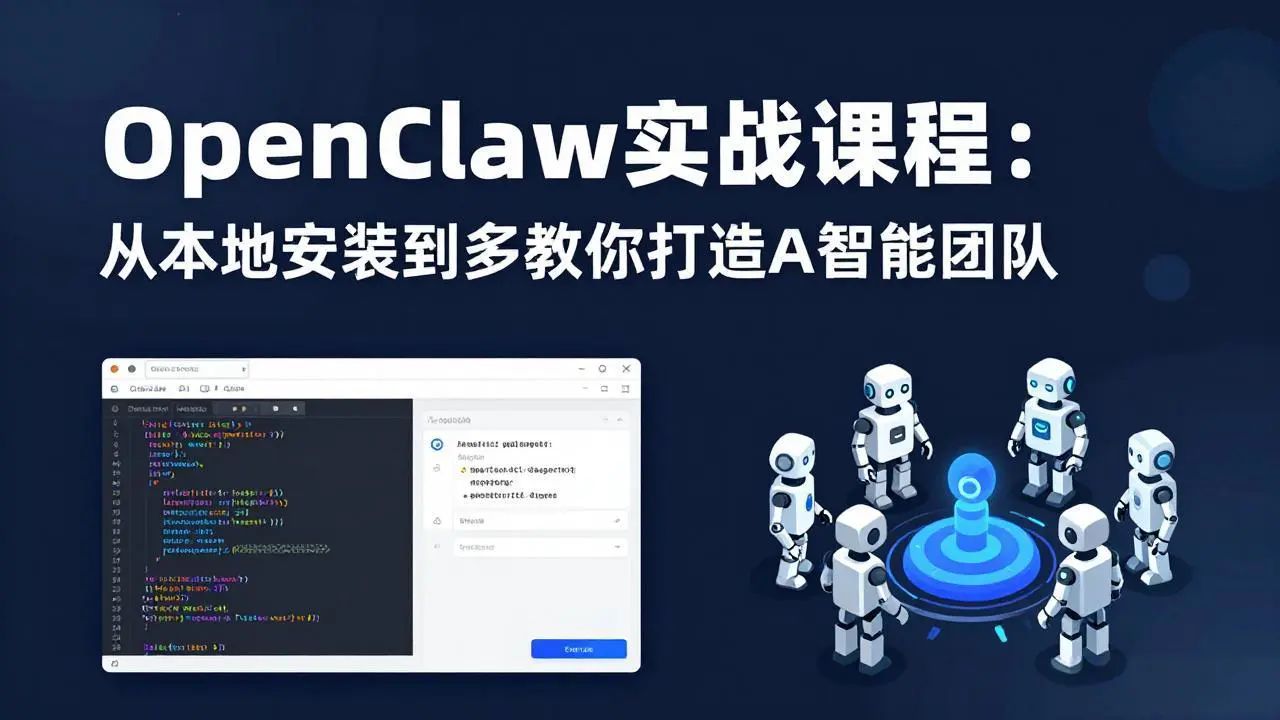 OpenClaw实战课程：从本地安装到多Agent协同，手把手教你打造AI智能团队-冒泡网
