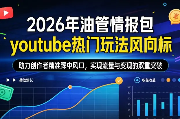 2026年油管情报包，youtube热门玩法风向标，助力创作者精准踩中风口，实现流量与变现的双重突破(更新0330)-冒泡网