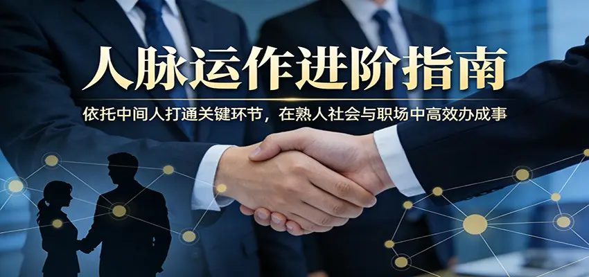 付费文章：人脉运作进阶指南，依托中间人打通关键环节，在熟人社会与职场中高效办成事-冒泡网