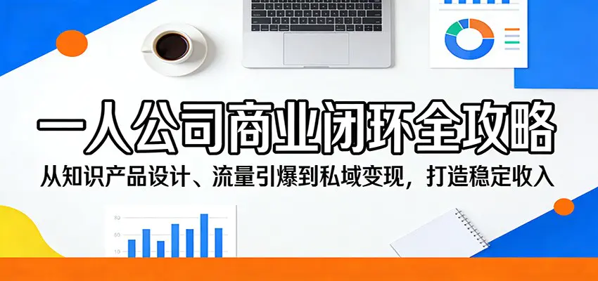 一人公司商业闭环全攻略：从知识产品设计、流量引爆到私域变现，打造稳定收入-冒泡网
