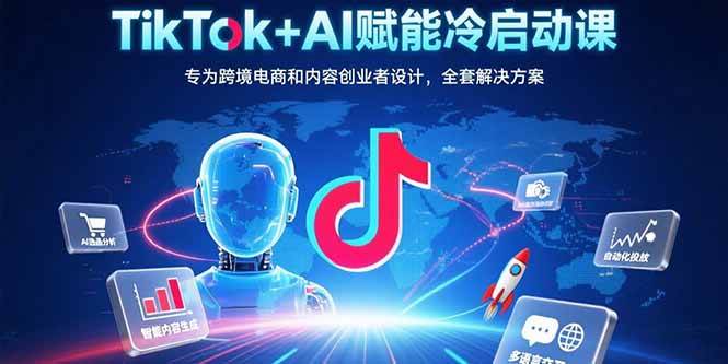 （15561期）TikTok+AI赋能冷启动课：专为跨境电商和内容创业者设计，全套解决方案-冒泡网