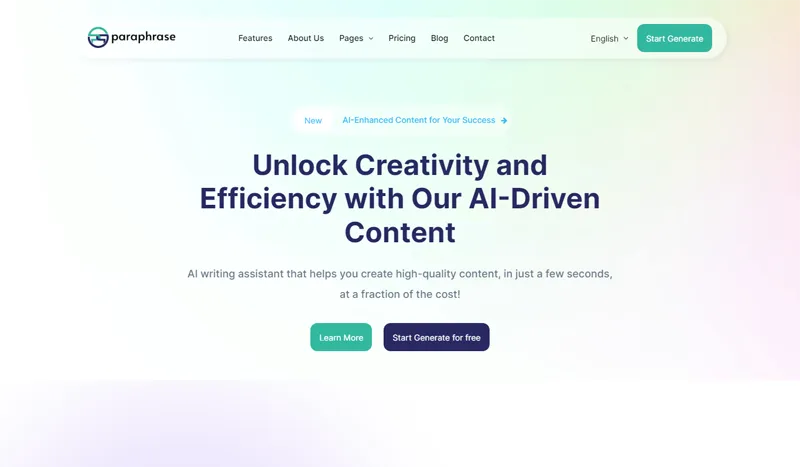 Bootstrap响应式AI写作助手官网源码-冒泡网